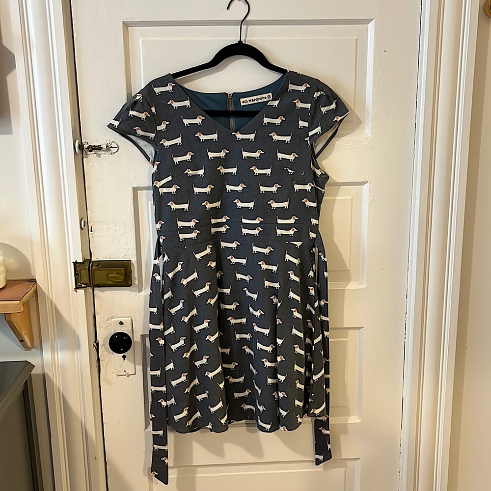 SM WARDROBE Dachshund Dress Medium